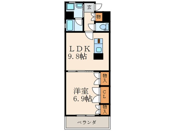 ラ・ク－レ片野Ⅴの物件間取画像